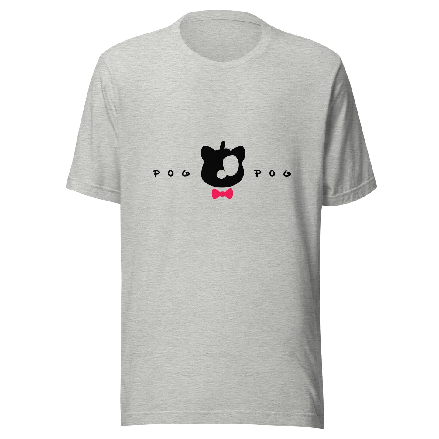 Unisex gray tshirt with a vibrant PogPog graphic design, made from premium cotton blend for ultimate comfort and style. Perfect for casual outfits, streetwear enthusiasts, or fans of the PogPog brand.